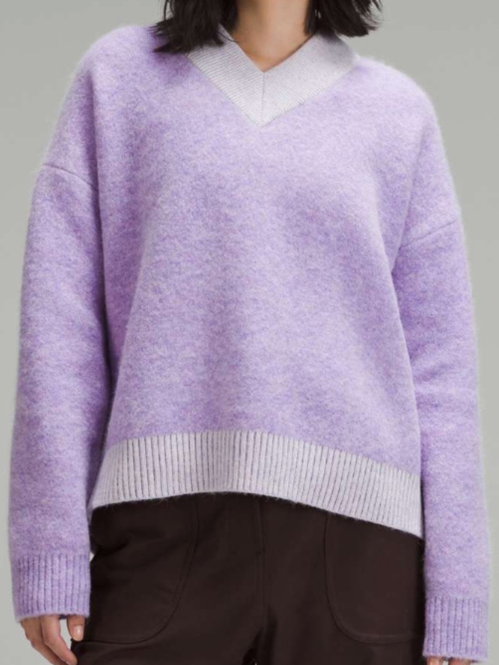 Lululemon NWOT Alpaca Wool-Blend V-Neck Sweater (M)